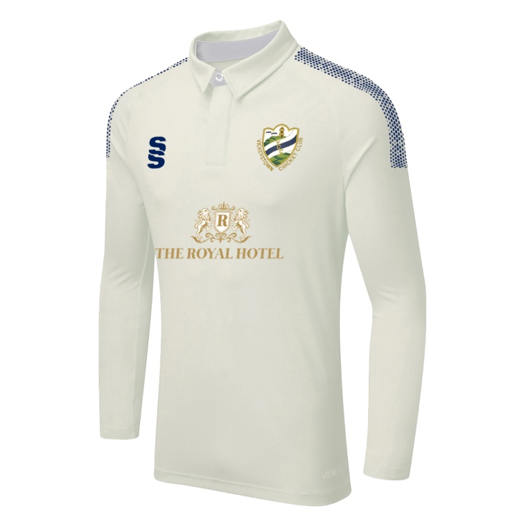 DUAL LONG SLEEVE CRICKET SHIRT (WOMENS)-Ivory